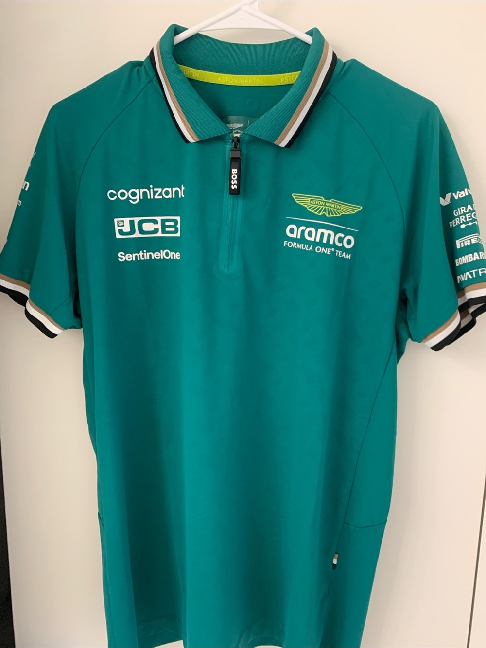 Boss Aston Martin Aramco Teal Team Polo
